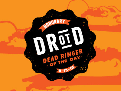 Dead Ringer Of The Day logo branding drive in film noir horror logo retro seal vintage
