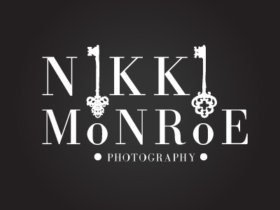Nikki Monroe Logo A branding dainty elegant feminine intricate keys logo photography skeleton key vintage