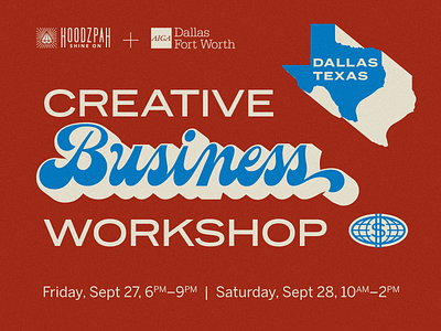 Hoodzpah x AIGA Dallas: Workshop & Keynote! business dallas entrepreneur freelance lettering retro script texas vintage