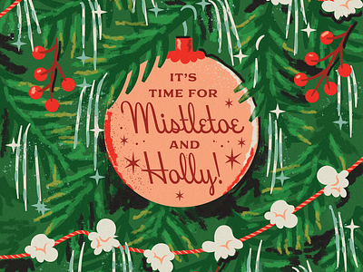 Mistletoe and Holly Holiday Graphic