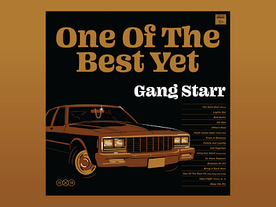 10x19 : #10 Gang Starr album car chain chevy gang starr hoodzpah rap shine vector illustration vector illustrations