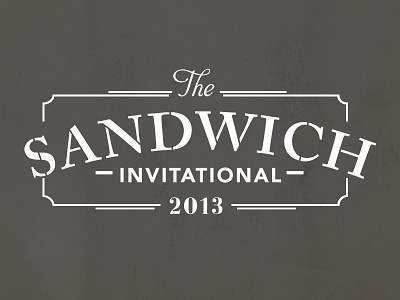 Sandwich Invitational Logo branding classic clean embellished identity letterpress logo sandwich turn of the century typography vintage