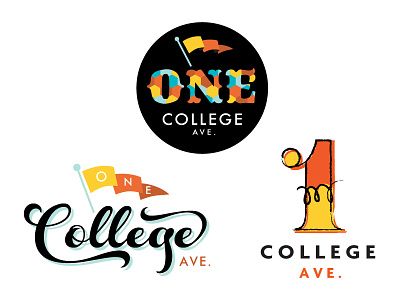 One College Avenue Logo Mockups B