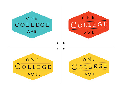 One College Avenue Logo Mockups C 1950s branding clean college collegiate identity logo retro scholastic seal simple