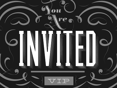 Motorcycle Industry Council Invitation A elegant fancy font invitation invite swashes swirly typography vector vintage