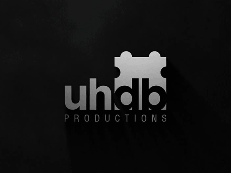 UHDB Productions flat logo vector