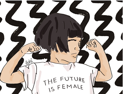 Future is Female illustration