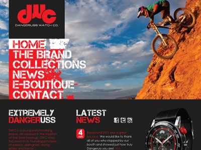 Watch web site branding watches website