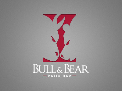 Bull & Bear bar dallas identity logo