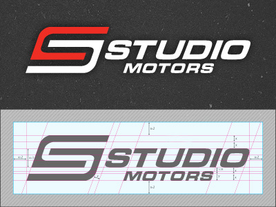 Studio Motors automotive cars identity logo