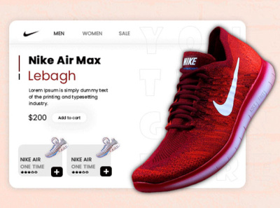 Nike branding graphic design ui