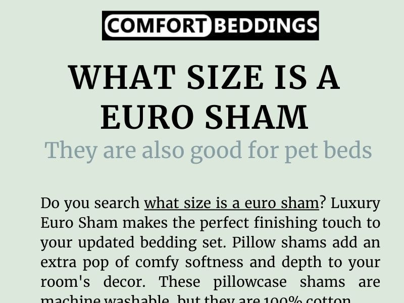What size is a Euro Sham by stevenbosch on Dribbble