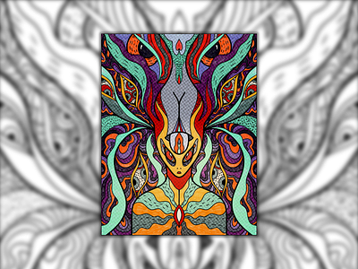 Psychedelic coloring page