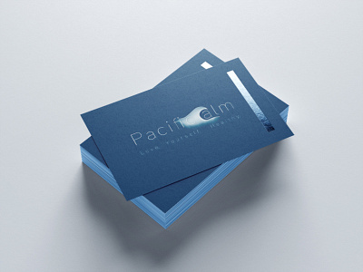 Pacific Calm - Logo & Business card design for a wellness brand design logodesign spa wellness