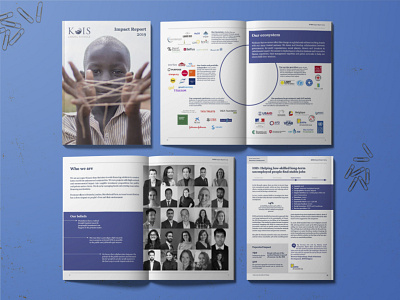 Editorial design for a financial company's annual report - KOIS