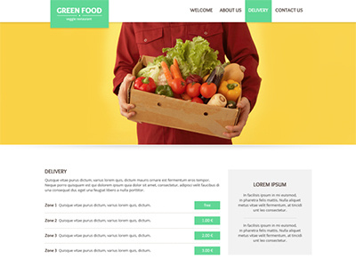 Green Food website food green order restaurant vegan veggie website