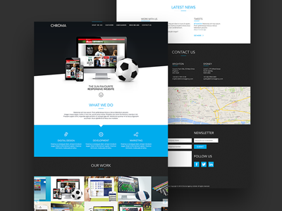 Chroma Website single page agency betting chroma concept design marketing projects sports ui ux visual website