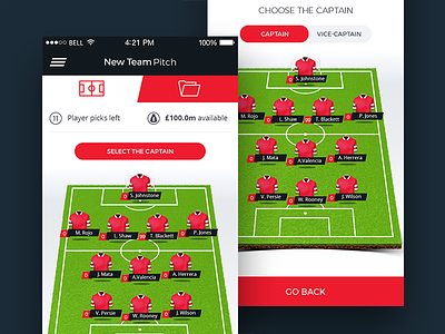 Fantasy Football pitch fantasy football game mobile pitch