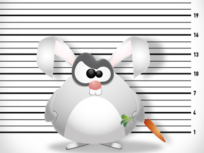 Mr. Rabbit, the usual suspect animal ball character design illustration rabbit vector