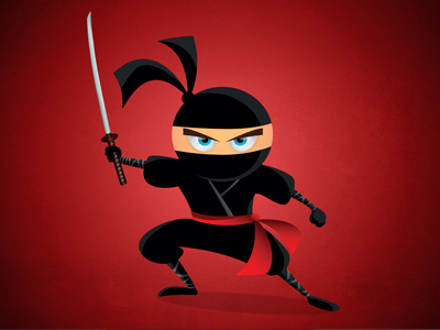 Ninja app character character design design game illustration japan mobile ninja sudoku sword vector