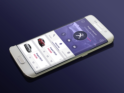 Car dealer mobile app car concept dealer edge merchant peugeot pink samsung violet