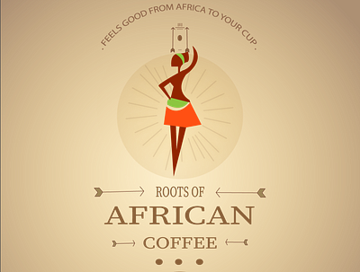 African Coffee Roots branding design illustration logo typography ui vector