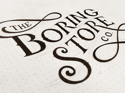 The Boring Store— Early Logo Sketch logo