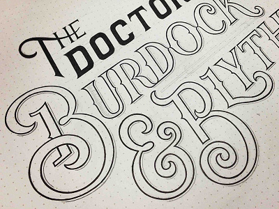 Burdock & Blythe Sketch elixir logo sketch