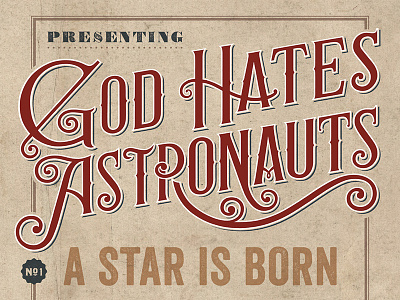 God Hates Astronauts lettering