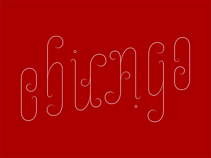 Chicago Ambigram (thin) ambigram chicago
