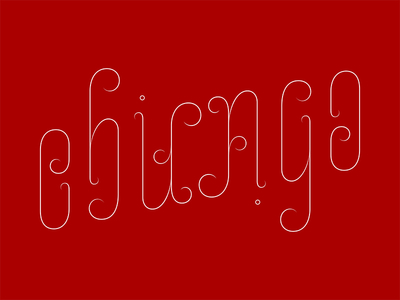 Chicago Ambigram (thin) ambigram chicago