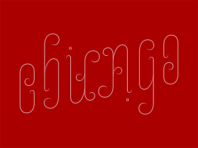 Chicago Ambigram (thin) ambigram chicago