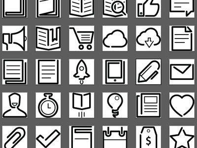 Book Launch Kit icons