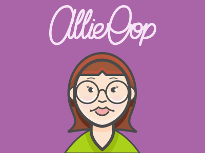 Allie Oop branding identity illustration