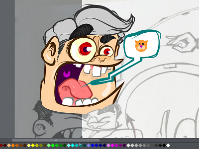 Creative Client Face character client design illustration xara