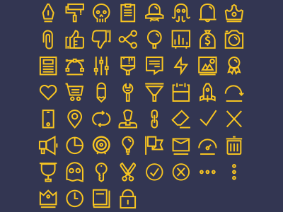 Iconset clean icons minimal