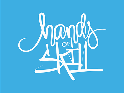 Hands of Skill fonts lettering logo