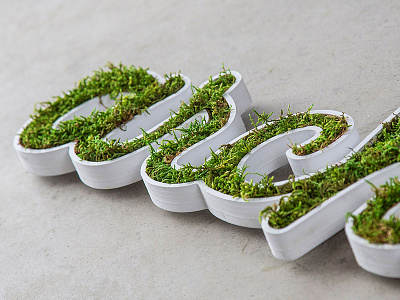 Logovegetal 3d ecologic font grass green logo natural shop type typeface vector vegetal