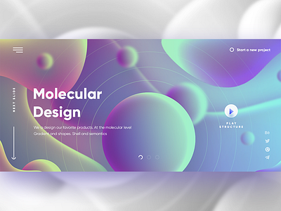 Molecular color design digital gradient graphic shape web wow