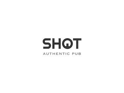 Shot aim bar black and white font logo logo minimalistic pub shot target