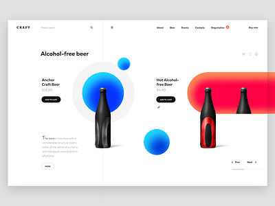 Alcoholfree Shop design gradient ui web