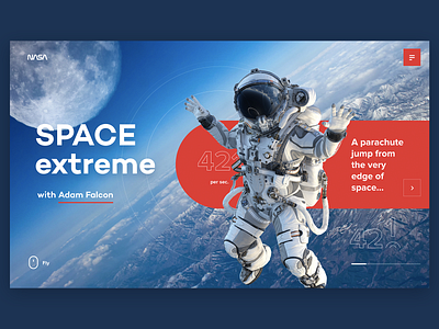 Space Extreme design digital hero ui ux web