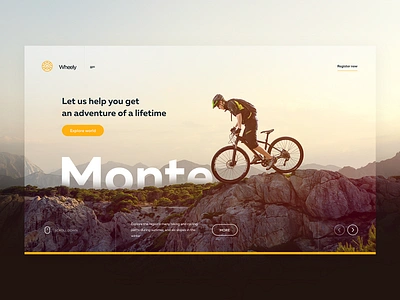 Tourist Site concept bike concept design hero logo mountain outdoor ui ux