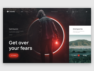 Columbia Redesign Concept columbia concept design digital ecommerce hero interaction design landing page outdoor prototype redesign screen sport sportwear ui ui ux ux web webdesign website