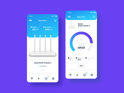 Xiaomi Router App app application clean interaction design interface minimal mobile router smart home ui ui design ux ux designer wifi xiaomi