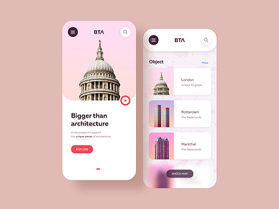 Bta Mobile Concept app architecture art building design interaction design ios mobile place prototype screen town ui ux web webdesign