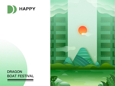 Happy festival app design illustration ui