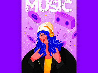 music app design illustration ui