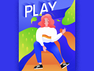 play app branding design illustration logo ui