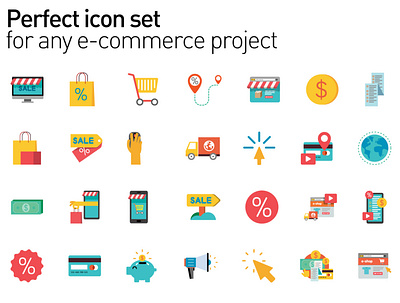 E-Commerce icon set creatwiz icon icon set illustration symbol